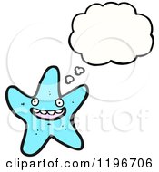 Cartoon Of Star Fish Thinking Royalty Free Vector Illustration by lineartestpilot