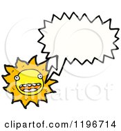 Cartoon Of A Sun Speaking Royalty Free Vector Illustration