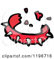 Cartoon Of A Dog Collar Royalty Free Vector Illustration by lineartestpilot