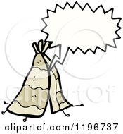 Cartoon Of An Indian Teepee Royalty Free Vector Illustration by lineartestpilot