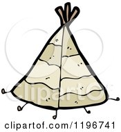 Cartoon Of An Indian Teepee Royalty Free Vector Illustration by lineartestpilot