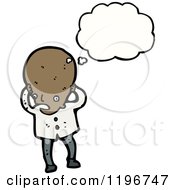 Cartoon Of A Bald Man Thinking Royalty Free Vector Illustration by lineartestpilot