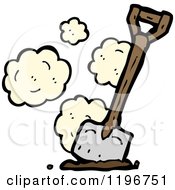 Cartoon Of A Shovel Royalty Free Vector Illustration