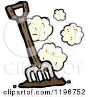 Cartoon Of A Pitchfork Royalty Free Vector Illustration by lineartestpilot