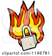 Cartoon Of A Padlock Royalty Free Vector Illustration by lineartestpilot