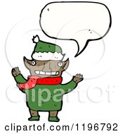 Poster, Art Print Of Christmas Elf Speaking