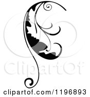 Clipart Of A Black Flourish Design Element 7 Royalty Free Vector Illustration by dero