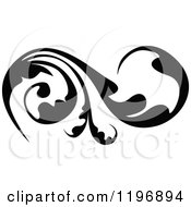 Clipart Of A Black Flourish Design Element 6 Royalty Free Vector Illustration