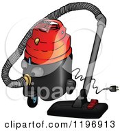 Cartoon Of A Shop Vaccum Cleaner Mascot Royalty Free Vector Clipart by dero