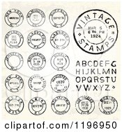 Poster, Art Print Of Vintage Postmark Stamps And Letters