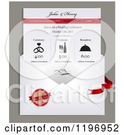 Envelope And Electronic Wedding Invitation With Sample Text