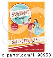 Poster, Art Print Of Retro Distressed Swing Dance Poster With Sample Text
