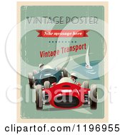 Clipart Of A Retro Distressed Grand Prix Poster With Sample Text Royalty Free Vector Illustration