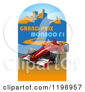Clipart Of A Grand Prix Monaco F1 Poster Royalty Free Vector Illustration