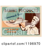 Poster, Art Print Of Retro Distressed Bakery Poster With Sample Text