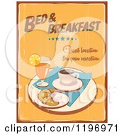 Poster, Art Print Of Retro Distressed Bed And Breakfast Poster