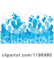 Poster, Art Print Of Blue Ocean Splash And Surf Background 4