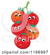 Poster, Art Print Of Happy Red Tomatoes On The Vine