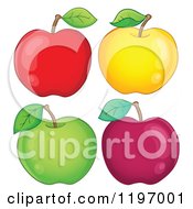 Poster, Art Print Of Red Yellow And Green Apples