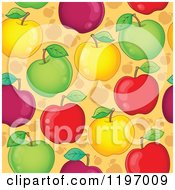 Poster, Art Print Of Seamless Colorful Apple Background Pattern