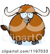 Cartoon Of A Surprised Chubby Ox Royalty Free Vector Clipart
