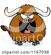 Cartoon Of An Evil Chubby Ox Royalty Free Vector Clipart