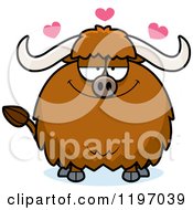 Cartoon Of A Loving Chubby Ox Royalty Free Vector Clipart
