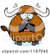 Cartoon Of A Scared Chubby Ox Royalty Free Vector Clipart