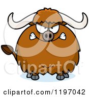 Cartoon Of A Mad Chubby Ox Royalty Free Vector Clipart