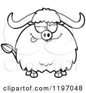 Cartoon Of A Black And White Drunk Or Dumb Chubby Ox Royalty Free Vector Clipart