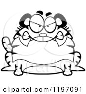 Poster, Art Print Of Black And White Mad Chubby Tiger