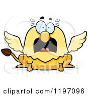 Cartoon Of A Scared Griffin Royalty Free Vector Clipart by Cory Thoman