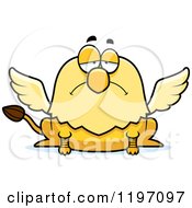 Cartoon Of A Depressed Griffin Royalty Free Vector Clipart by Cory Thoman
