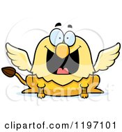Cartoon Of A Grinning Griffin Royalty Free Vector Clipart by Cory Thoman
