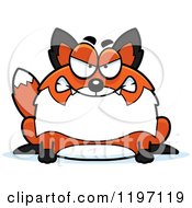 Cartoon Of A Mad Chubby Fox Royalty Free Vector Clipart