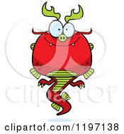 Cartoon Of A Happy Chinese Dragon Royalty Free Vector Clipart