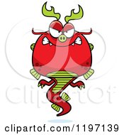 Cartoon Of A Mad Chinese Dragon Royalty Free Vector Clipart