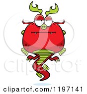 Cartoon Of A Bored Chinese Dragon Royalty Free Vector Clipart by Cory Thoman