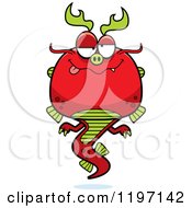 Cartoon Of A Drunk Chinese Dragon Royalty Free Vector Clipart by Cory Thoman