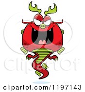 Cartoon Of An Evil Chinese Dragon Royalty Free Vector Clipart by Cory Thoman