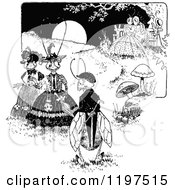 Poster, Art Print Of Vintage Black And White Formal Bugs At Night