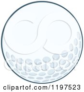 Cartoon Of A White Golf Ball Royalty Free Vector Clipart