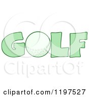 Poster, Art Print Of Ball In The Green Word Golf