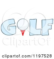 Poster, Art Print Of Ball On A Tee In The Blue Word Golf