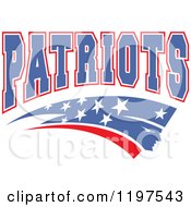 Clipart Of PATRIOTS Team Text Over Stars Royalty Free Vector Illustration