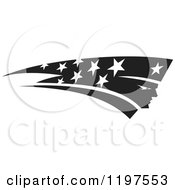 Clipart Of A Black And White Patriotic Stars Royalty Free Vector Illustration by Johnny Sajem