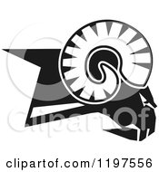 Poster, Art Print Of Black And White Rams Head