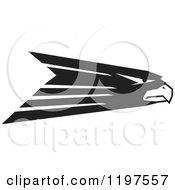 Poster, Art Print Of Black And White Hawk Eagle Or Falcon Mascot