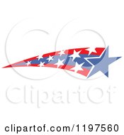 Clipart Of Patriotic Shooting Stars Royalty Free Vector Illustration