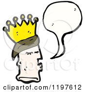 Cartoon Of A King Speaking Royalty Free Vector Illustration by lineartestpilot